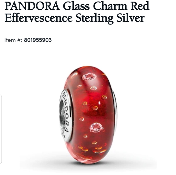 Pandora Jewelry - Pandora Red Effervescence Murano Glass Bead Charm